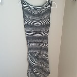 Midi side rouched dress